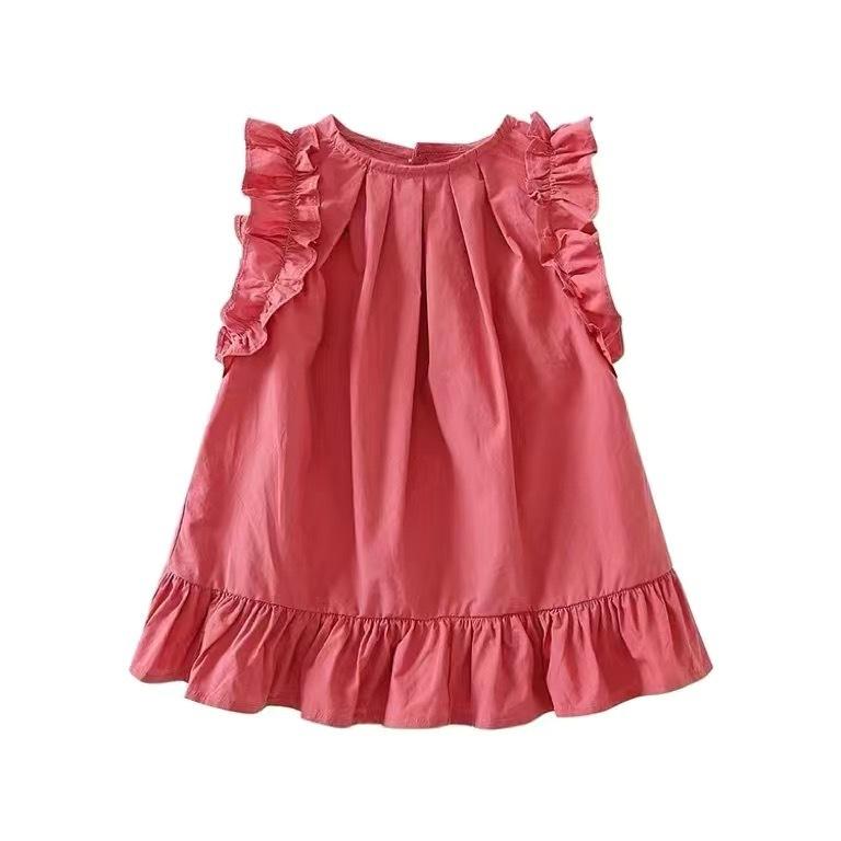 Summer Girls Casual Princess Sleeveless Dress Cute Baby Toddler Vest Dress Sweet Party Outfit For Little Kids