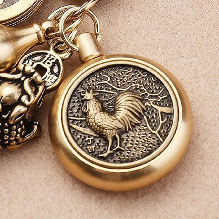 Universal Car Interior Hanging Pendant Lucky Charm Vintage Keychain Pendant Decoration Handmade Animal Themed Craft