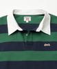 T-shirt a maniche lunghe a righe rugby LE TIGRE (Blu-Verde)