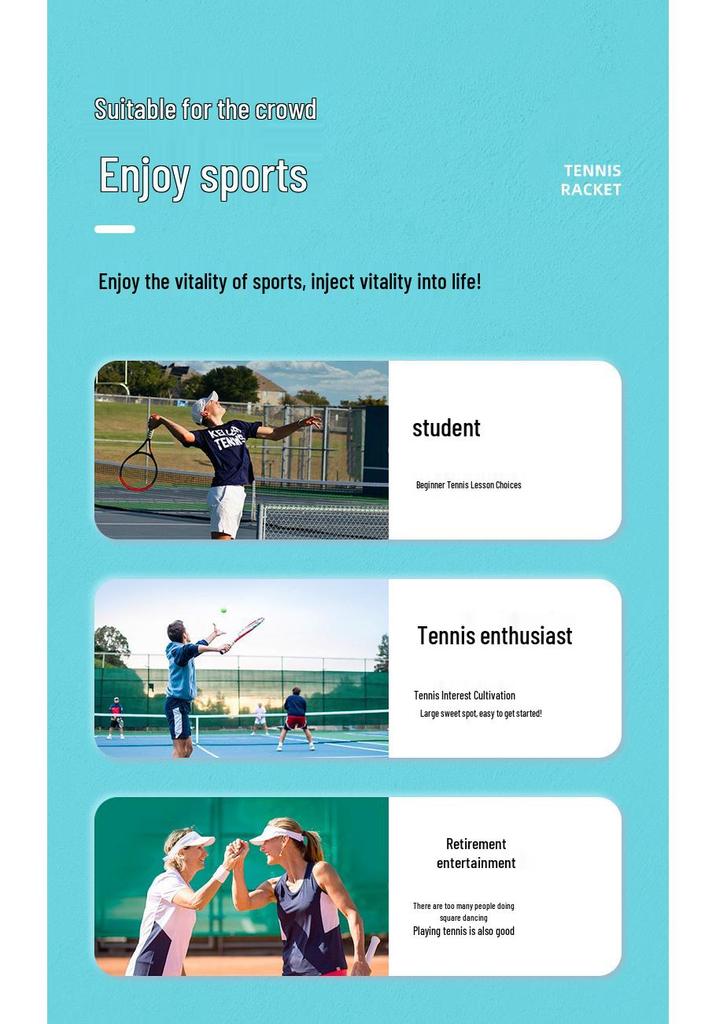 Bopovici Tennis Racket Self-Practice Rebound Set for Beginners