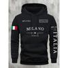 ITALIA MILANO Men Women Hoodie Outdoor Street Casual Sports Vacation Trend Spring Autumn Winter Couple Sweatshirt Top Clothing