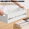 2Pcs Retractable Storage Box with Handles Drawer Organizer Plastic Drawer Storage Box Multifunctional Organizer and Storage Bins