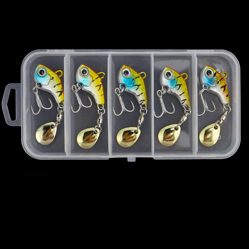 

Lure bait rotating spinner vibrating small whirlwindVIBArtificial bait box-packed metal fishing tackle for sea and freshwater fi 5g