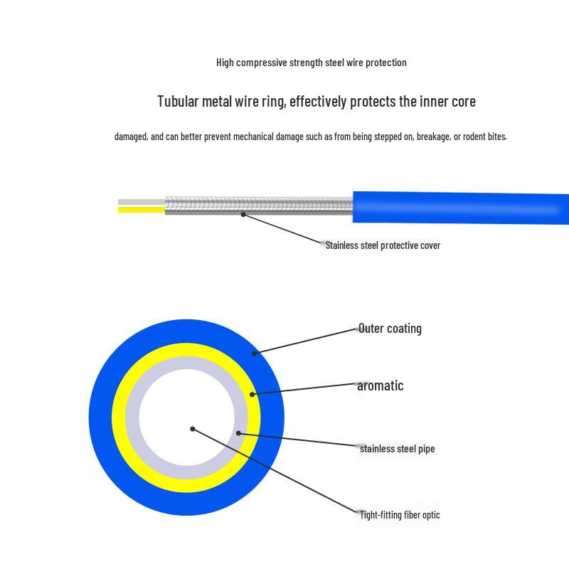 EB-LINK LC-LC Armored Single Mode Duplex Fiber Optic Patch Cable