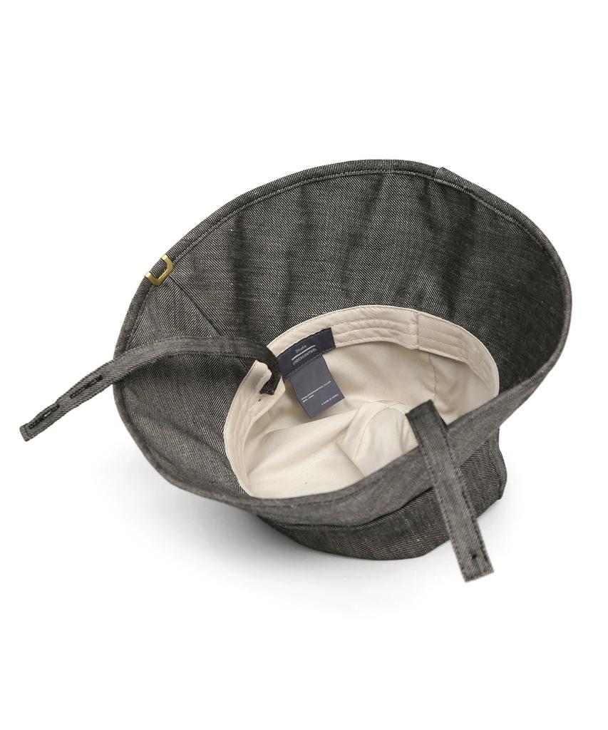Eondeokeonteulolseutyudio Strap Bucket Hat / Linen Tw / B Black