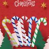 1 Stück PVC aufblasbarer Weihnachtsmann-Stock festlicher aufblasbarer Zuckerstangen-Dekoration bunter Weihnachtsanhänger Schmuck