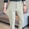 Xiaohongshu Men's Casual Trousers Summer Sunscreen Ice Silk Cool Business High Elastic Large Size Trousers Douyin Supply