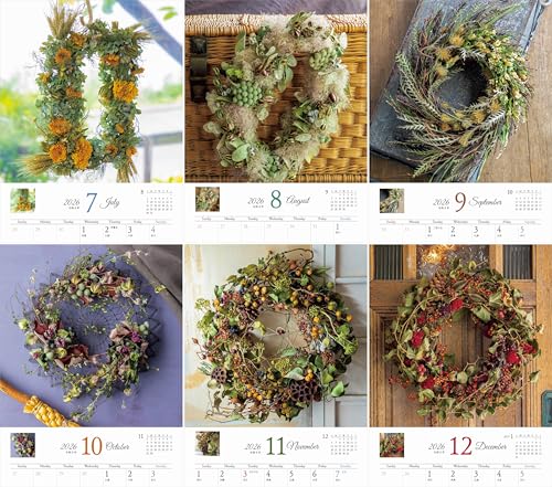 2026 Calendar: Natural Dried Flowers To Brighten Your Life (Monthly/Wall Hanging/Flowers) (Yamakei Calendar 2026)