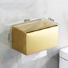Stainless Steel Tissue Holder Waterproof Non-punching Square Pumping Box Roll Box Toilet Paper Holder
