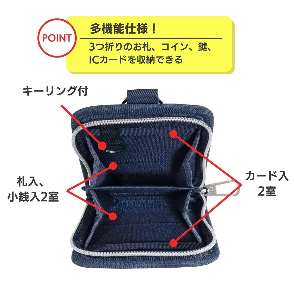 Kutsuwa Puma Vertical PM512NB Multi-Wallet, Navy,