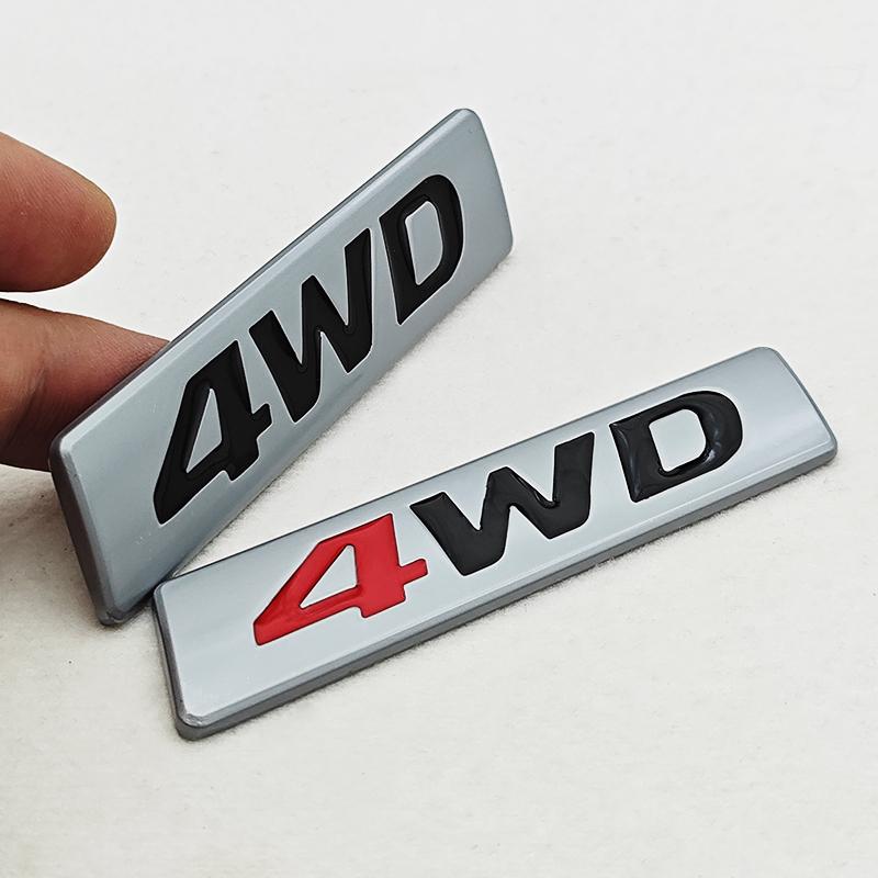 4WD Logo Stickers 3D Metal Emblem Badge Car Stickers Decals For Hyundai iX25 iX35 Tucson Toyota RAV4 Sticker Auto Accessories