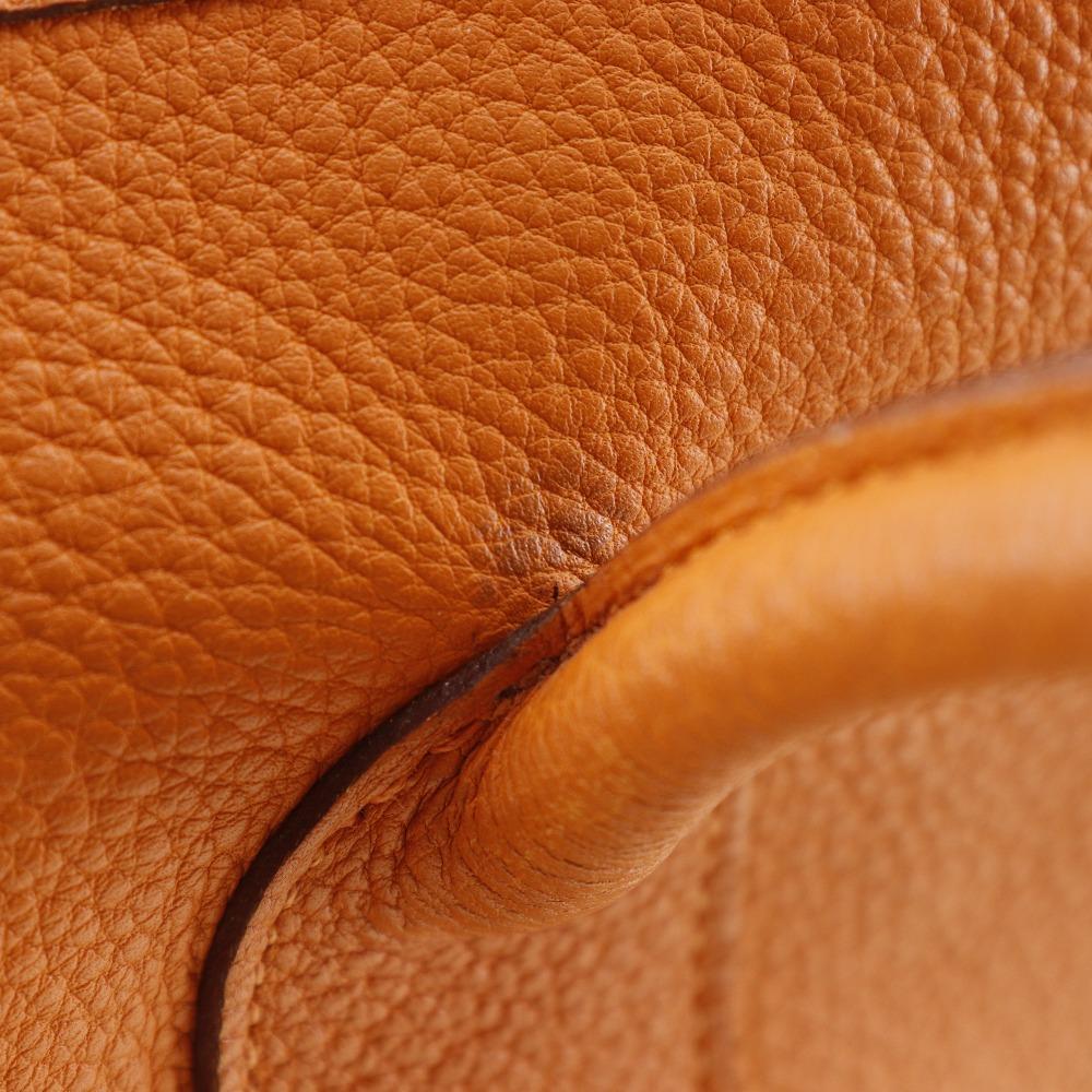Hermes Garden Party PM Tote Bag Orange Fjord Women Used