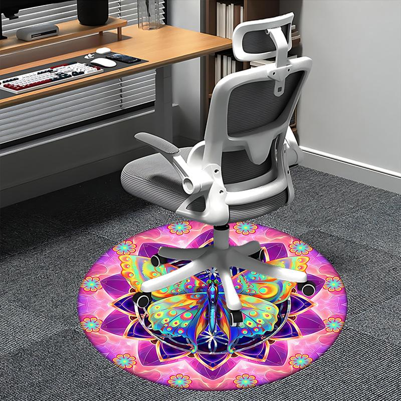 

Colorful Butterfly Office Carpet Chair Mats, Home Decor, Sofa Rug, Office Carpet Gift for Bedroom, Living Room, Various Rooms1118165a 80cm by 80cm