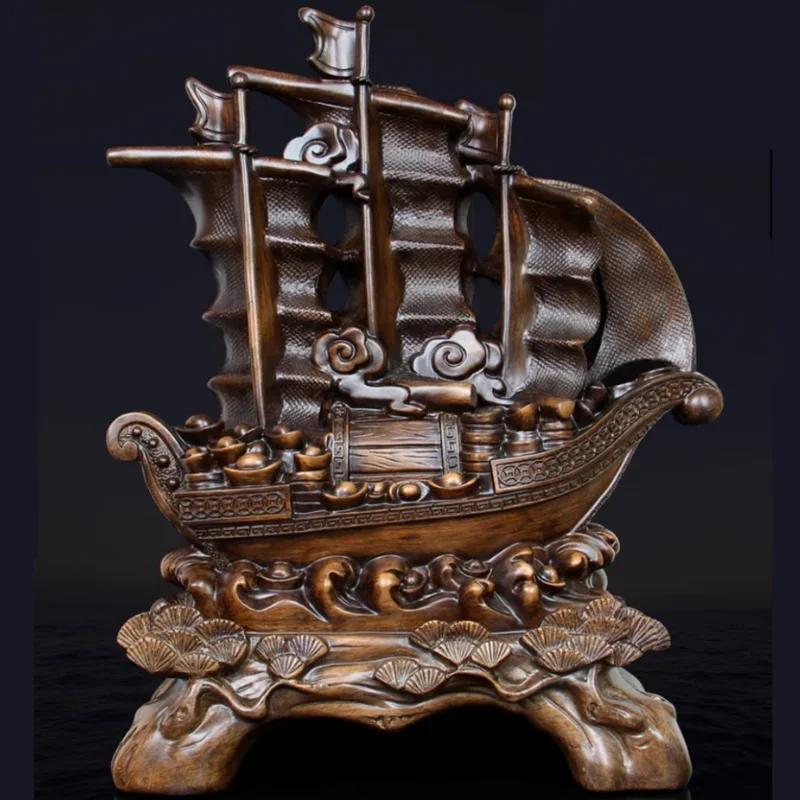 Home Decor  Accessories Smooth Sailing Dragon Boat Sailboat Attracting Wealth Feng Shui Ornaments Store Company Opening Gifts