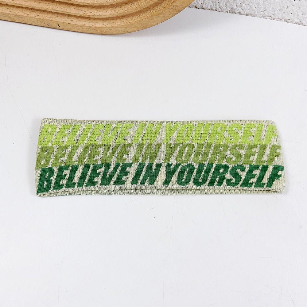 

Elastic Yoga Headwrap Knit Sports Sweatband Hair Accessories Knit Yoga Headband Unisex зелений