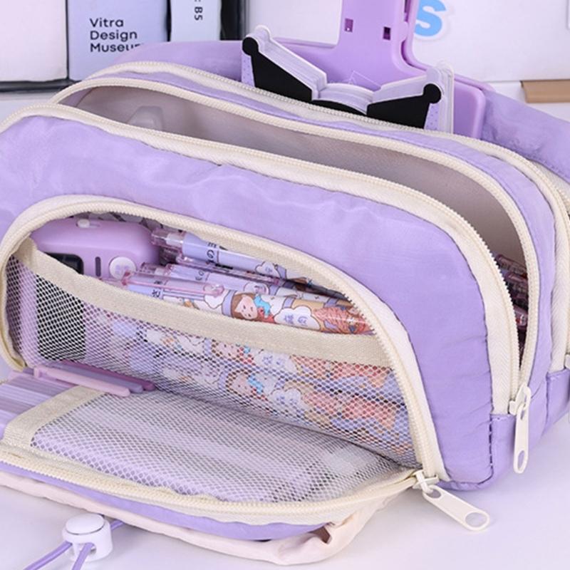 Stylish Rope Tie Organizers With Multiple Compartments Spacious Storage Waterproof Pen Organizers For Students