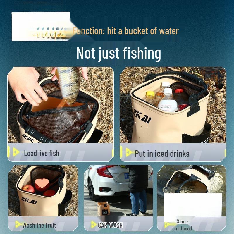 Faltbarer & tragbarer Köderbehälter für lebende Fische - Für den Außenbereich