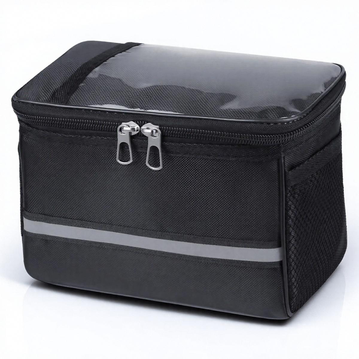 

Водонепроницаемая складная передняя сумка для велосипеда большой вместимости, велосипедный аксессуар, уличная сумка для хранения для велоспорта чёрный