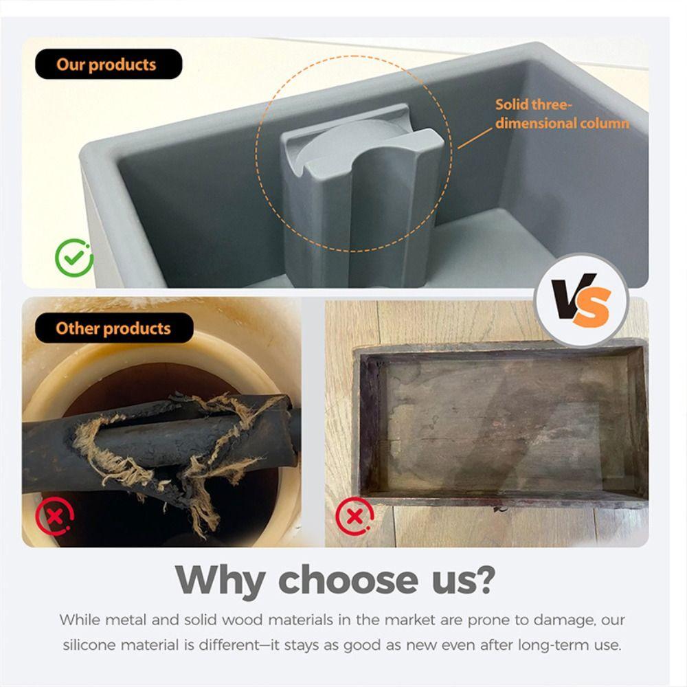 Silicone Espresso Knock Box Non-Slip Base Coffee Puck Box Coffee Grounds Bin  Espresso Accessories