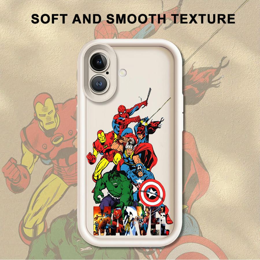 Hülle für iPhone 17 Air XR 15 16 14 Plus 13 12 11 Pro Max XS Max 16e Weiche Schale Marvel S Spider-Man Und Hulk