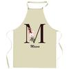 Tablier De Cuisine - Maeva Lettre - Impression Bretonne - Coton Épais - Liens Réglables