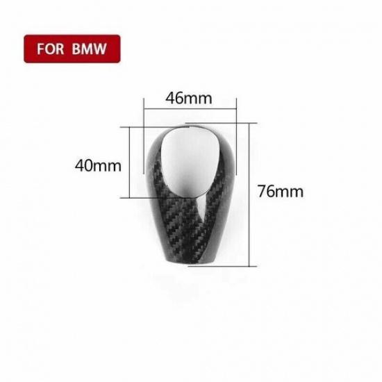 Real Carbon Fiber Gear Shift Knob Cover Fit for BMW M3 M5 M6 E90 E60