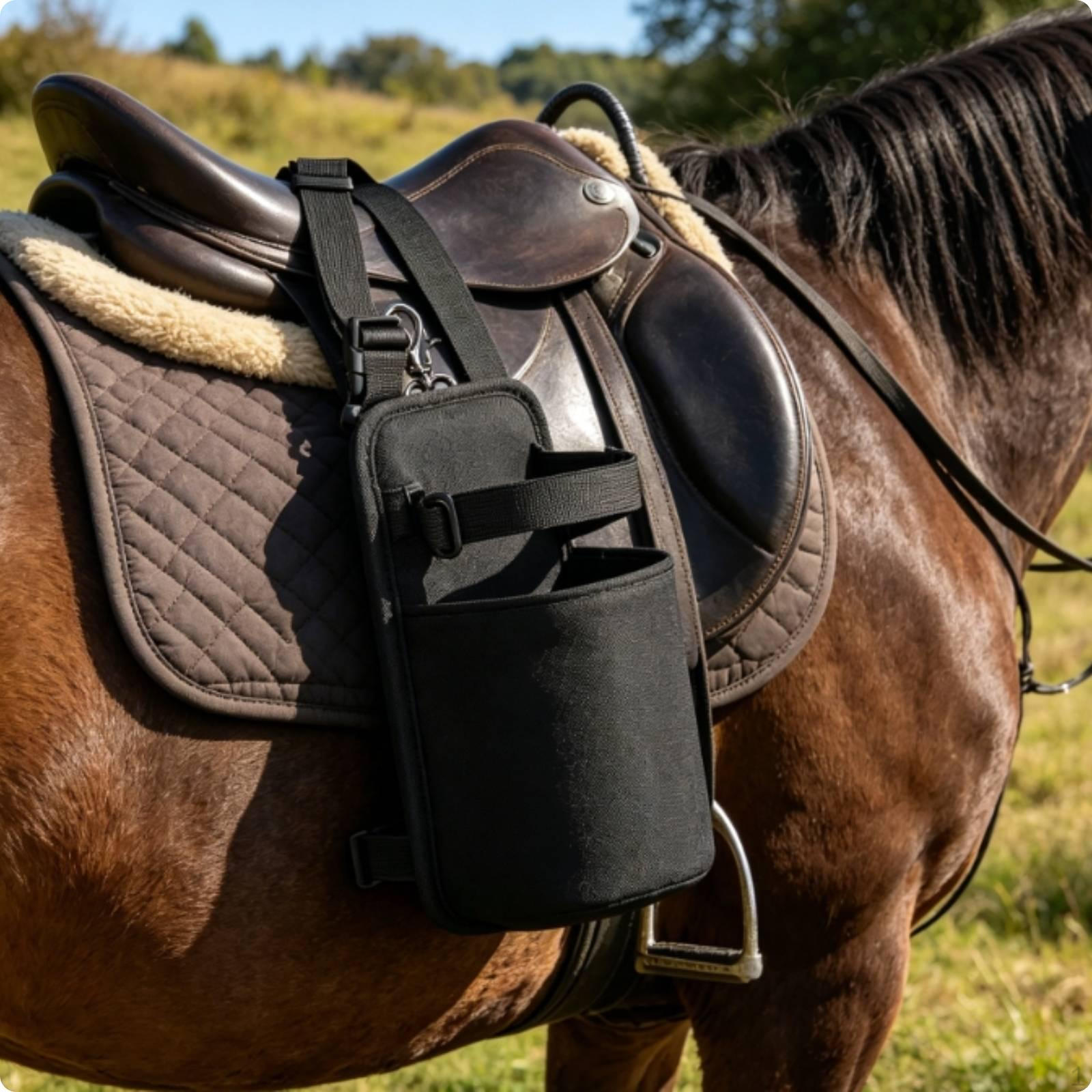 Horse Saddle Cup Holder 900D Nylon Drink Cylindrical Equestrian Gear for