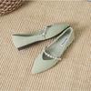 Pointed Head Pumps for Women Spring Summer Flats Shallow Mouth Soft Soled Grandma Shoe with Soft Soles One Foot Kick Scoop Shoes