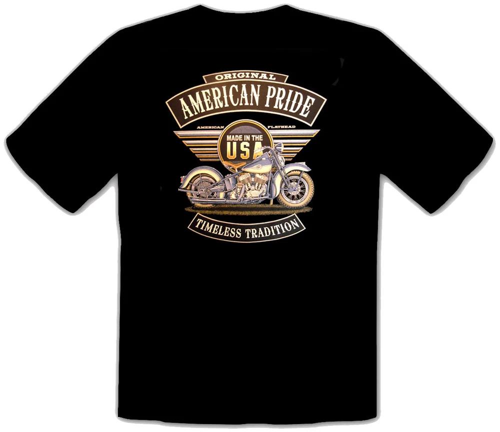 American Pride USA Biker Custom Rockabilly Chopper Black TShirt 358 2XL