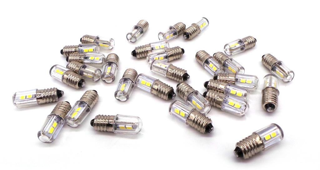 6 Pcs LED Bulb E10 6V 300lm, Off-Road