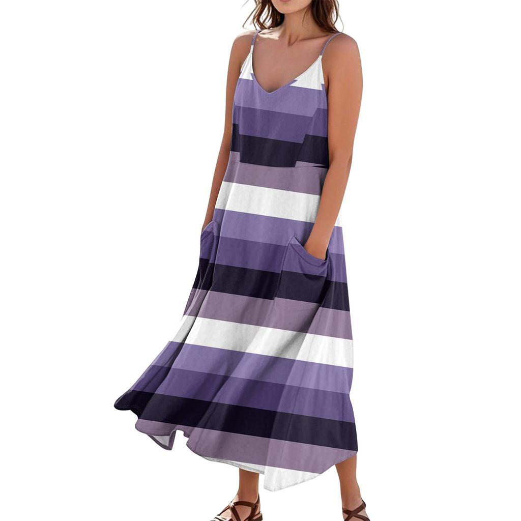 Women's Summer Dress Casual Loose Long Beach Vacation Dresses