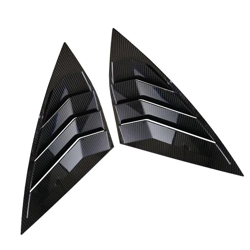 2Pcs Rear Side Window Louver Shutter Cover Trim for VW Volkswagen Jetta A7 Mk7 - Auto Accessories