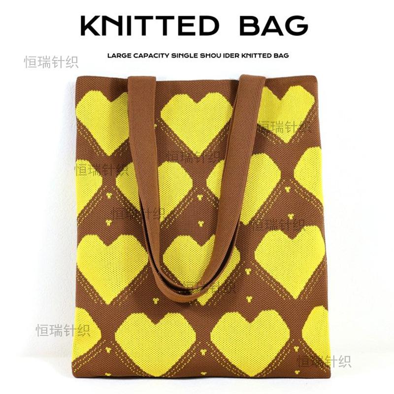 Elephant Xishuangbanna knitted bag wind cartoon cute color matching big bag