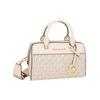 Michael Kors Classic Monogram Print Commuter Fashion Logo Coated Canvas Boston Bag Crossbody Handbag Women handbag White 35S2GTFC0B-LT-CRM-MULTI
