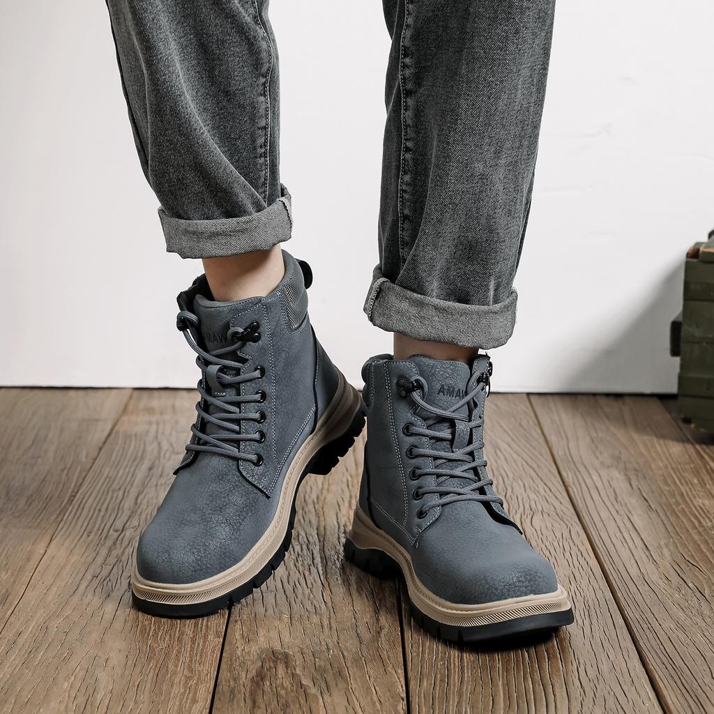 Pu Leather Waterproof Work Safety Shoes For Men Indestructible Boots Non-slip Industrial Construction Protective Shoes Male
