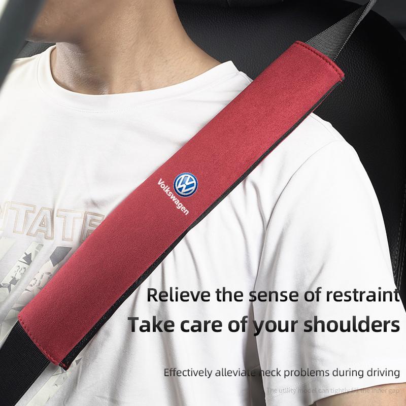 BIG1 Car Seat Belt Pad Safety Strap Shoulder Cover Soft Mat Accessories For VW Golf Polo Tiguan Touran Jetta Passat CC T5 GTI Magotan