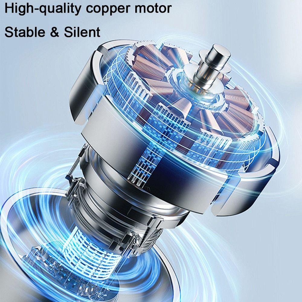 Wind Speed Adjustable Hanging Fan with LED Light 3 Lighting Modes Electric Cordless Fan Office