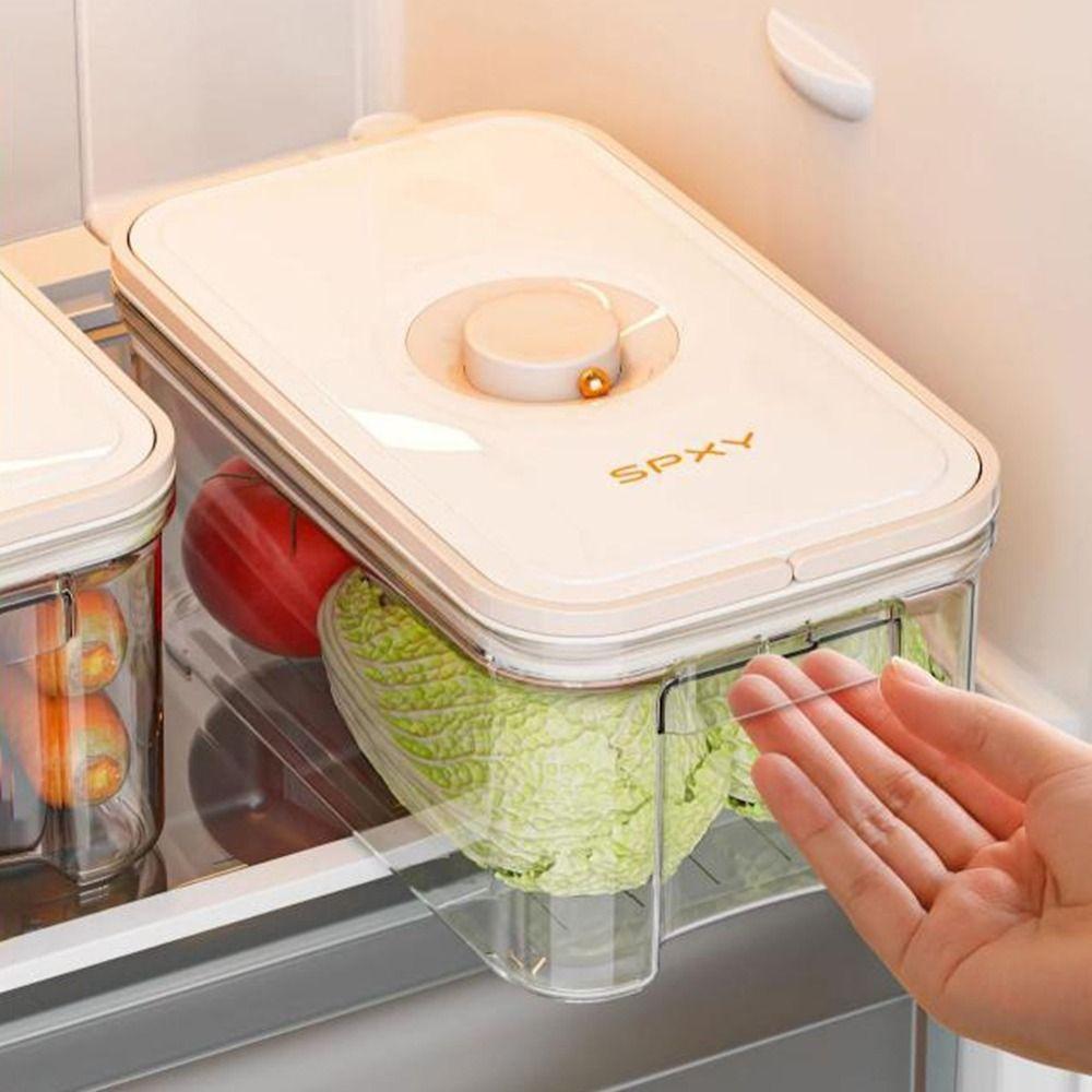 

Sealed Food Vacuum Storage Box Plastic Food Storage Container Kitchen бежевий