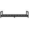 Kids Bed Black 90x200 cm Solid Pine Wood