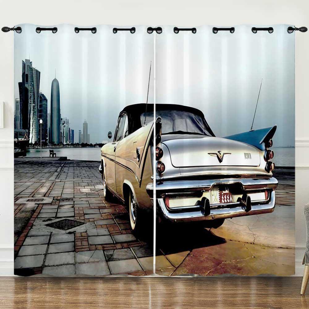 Curtain Race Racing 3D Digital Printing Blackout Curtain Punching