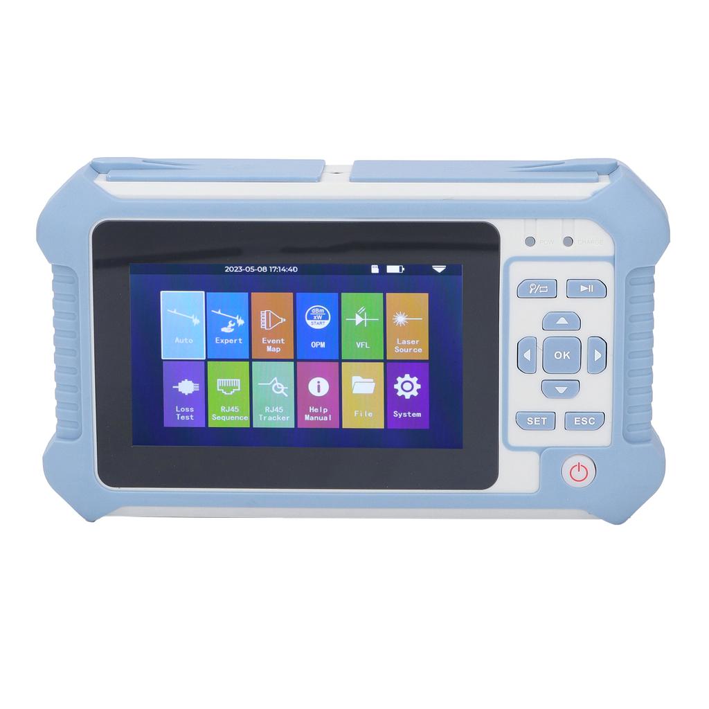 Optical Time Domain Reflectometer OTDR 9 In 1 Optical Power Meter VFL RJ45 Tester Tool US Plug 100‑240V