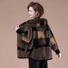 New Autumn Mink Velvet Jacket for Women's Middle-aged Mothers, Short Thickened Hooded Loose Top