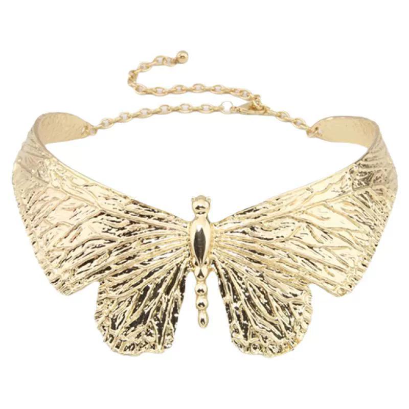 Exaggerated Metal Thick Chain Stitching Necklace Women's High Hip Hop Style Choker Fashion Trend Jewelry Accessories