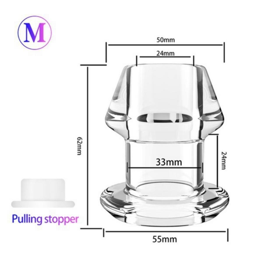 Huge Plug Transparent/Hollow Plug Men/Women Plug Tube Cleaning Toys Couple Gifts