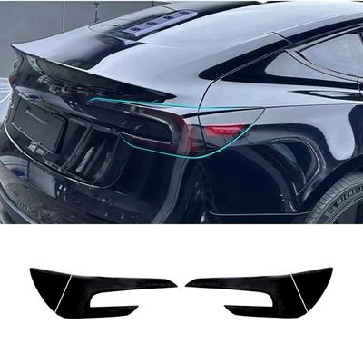 For Tesla Model 3 Highland 2024 Car Rear Taillight Protective Film TPU Tail Lamp Cover Sticker Trim - Smoked Black Parts