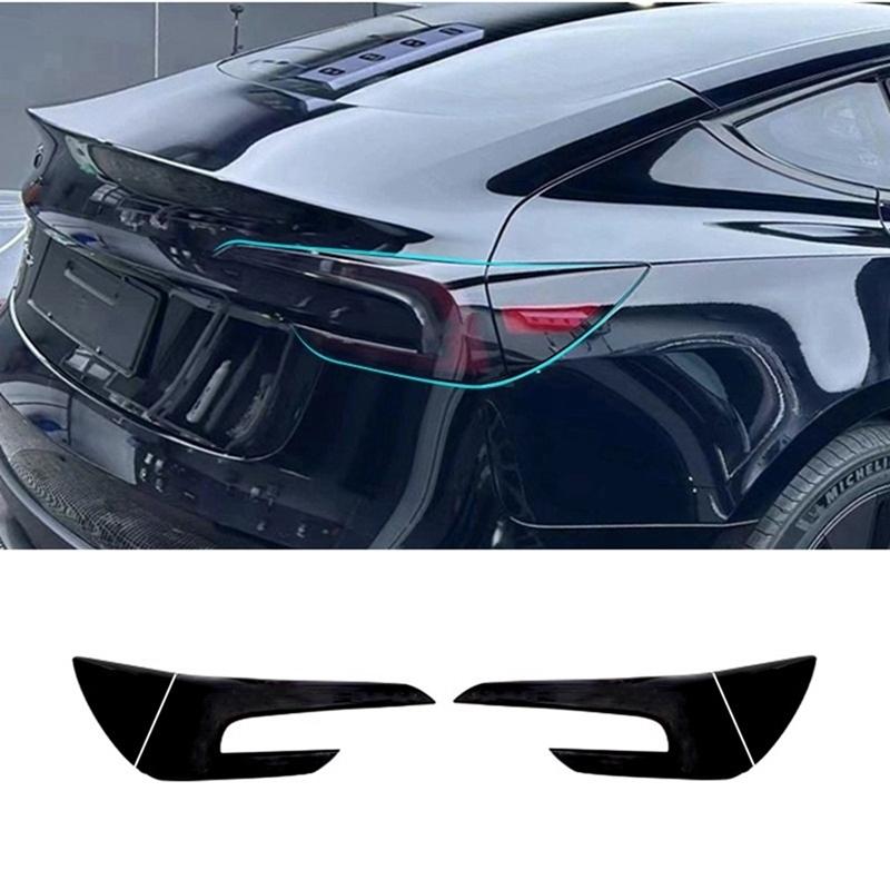 

For Tesla Model 3 Highland 2024 Car Rear Taillight Protective Film TPU Tail Lamp Cover Sticker Trim - Smoked Black Parts Smoked Black