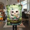 1PC Cute-style animals Print FlAannel Blanket, High quality Comfortable for All Seasons, Home Decor, Warmth and Comfort