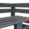 vidaXL Outdoor-Eckbank Paletten Holz Grau