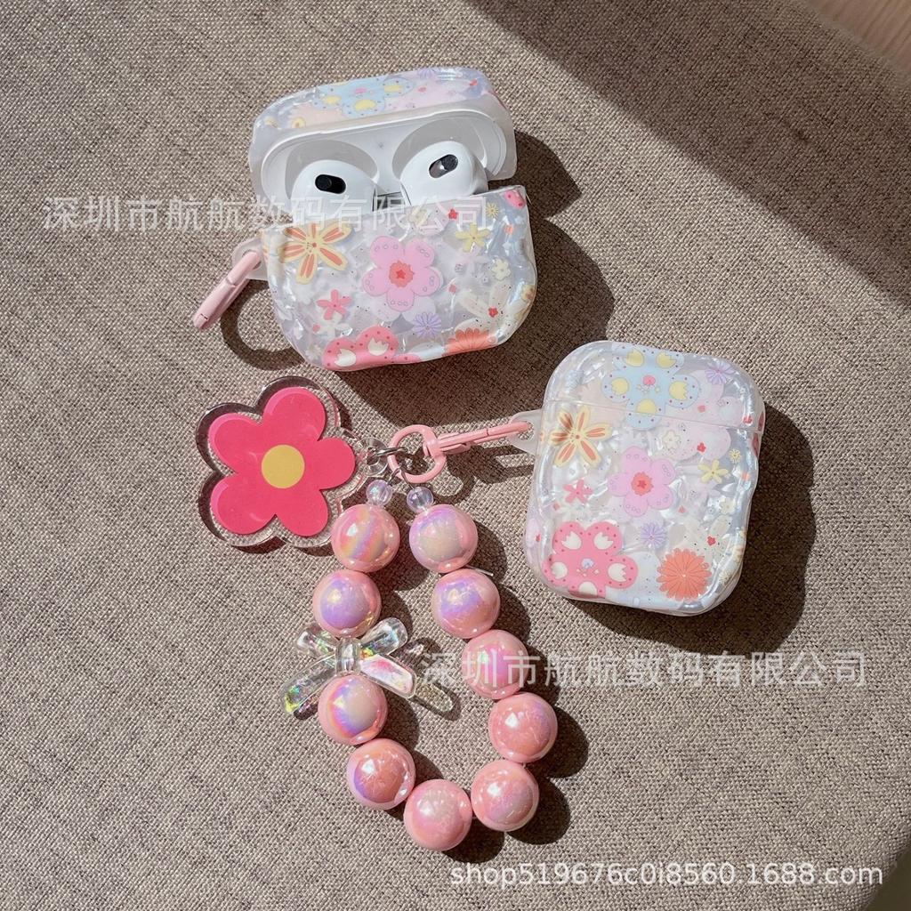 ins small clear three-dimensional flower is suitable for AirPods1/1/1 Apple earphone case pro1 protective case 1/1 generation
