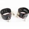 Dual-use Lockable Wrist Slave Handcuffs PU Leather Ankle Cuffs with Padlock BDSM Bondage Adult Flirting Game Sex Toys Roleplay